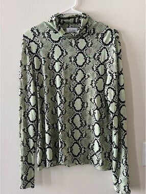 BNWT ST. JOHN WHITE LABEL COLLECTION MULTI PRINT STRETCH BLOUSE LARGE